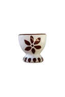 Floral Egg Cup, Espresso