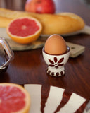 Floral Egg Cup, Espresso
