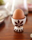Floral Egg Cup, Espresso
