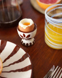 Floral Egg Cup, Espresso
