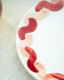 Onda Serving Plate - Pink & Red